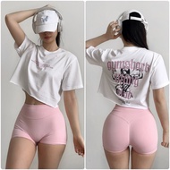 NEW Gymshark Shark Short Sleeve American Sports Breathable T-shirt Cotton Loose Soft Tide Brand Roun