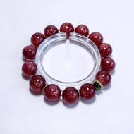 天然礦石 頂級 車厘子草莓晶 12.5 mm 綠碧璽 手鍊