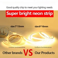 LED Neon Light 220V (Free Plug) 2835 120 LED/M 3M/5M/10M/20M IP67 Waterproof 16x8mm Strip Light can 