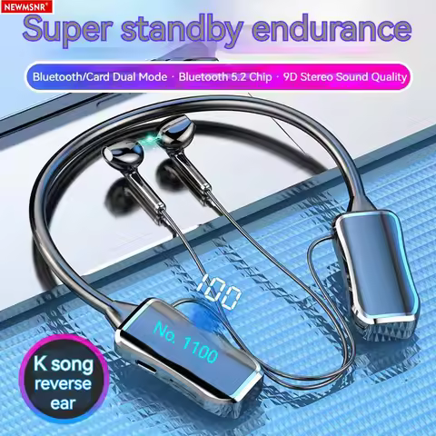 30H Play Time Bluetooth 5.4 Earphones 9D Surround Sound Earbuds Wireless Headphones Sports Gaming Ne