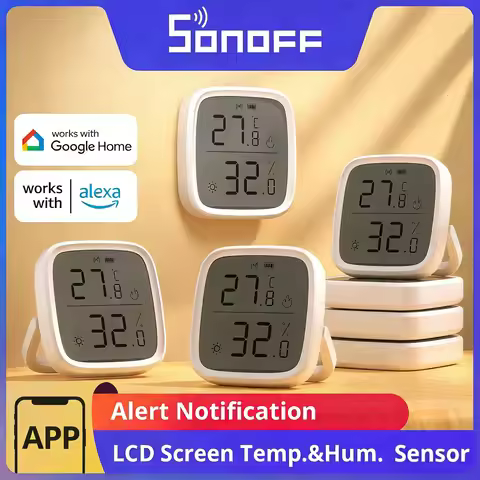 SONOFF SNZB-02D Zigbee Temperature Humidity Sensor SNZB 02D Wireless Hygrometer Thermometer Alexa Go