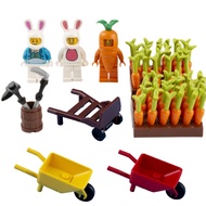 Piece MOC Carrot Farmland Small Particle Building Blocks Mini Scene Plant Doll Cart Compatible Lego Toy Matching
