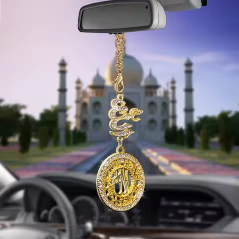 Creative Car Pendant Rearview Mirror Decoration islam muslim Allah Hanging Charm Ornaments Automobil