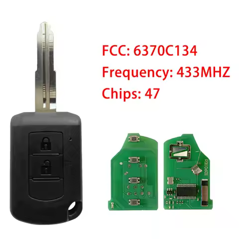 CN011031 MIT11R For Mitsubishi Eclipse Triton 2014+ Key Head Remote 2 Buttons J166E HITAG3 47 Chip 4