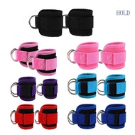 ACE 1Pair Double D Rings Ankle Cuffs Fitness Ankle Strap Glute Kickbacks Ankle Strap