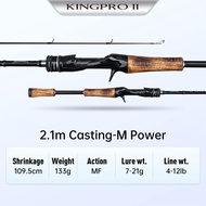 325Kingdom KING PRO II Fishing Rod 2 Section Spinning and Casting 24T Carbon Fishing Travel Rod 1.8m