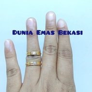 Wedding Ring Sircon Couple, Emas Kuning 750,Berat 7.84 gram(Sepasang)