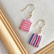 HKPaletteEarring - 紅白藍膠袋(吊)(耳環)