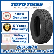 【OEM Mitsubishi Pajero Sport】265/60R18 Toyo Tires Open Country A32 *Year 2024/2025【S8 Webstore RM684