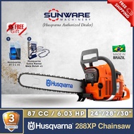 HUSQVARNA 288XP Chainsaw 24" / 28" / 30" Guide Bar &amp; Chain (With FREE GIFTS)