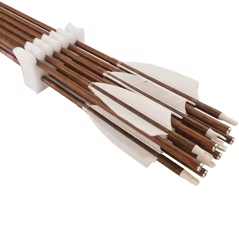 12PCS Linkboy Archery Carbon Arrows ID6.2mm Spine 700 4inch Turkey Feather 75gr Point Tips Tradition