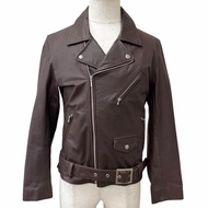 成色極佳 □ BURBERRY BLACK LABEL BMP20-511-18 牛皮雙層皮夾克，格紋內襯，酒紅色，M碼，正品，男士