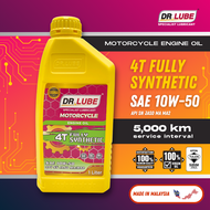 Dr Lube Fully Synthetic 4T Motorcycle Engine Oil SAE 10W-50 API SN JASO MA/MA2-  Minyak Pelincir Mot