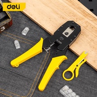 DELI 3 in 1 Ethernet Crimper with Comfortable Grip (8" / 4P-8P) DL2468