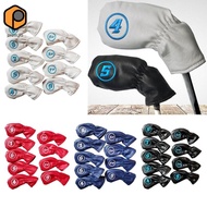 prettyia 9pcs Golf Hybrid Head Covers Set Kopfbedeckung Utility Club Interchangeable Number Tag