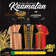 Proud of Traditionally Printing Ethical Pattern Borneo Dress Cotton Eye Rolling Button Jersey Front 