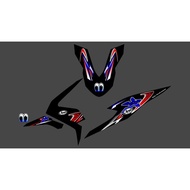 Transparent Striping Beat Deluxe Custom Arai Eyes Design