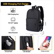 Student BoyGirl Backpack Anti-theft Waterproof Travel Bag With USB Charging Port
