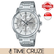[Time Cruze] Casio MTP-E510 Silver Dial Chronograph Design Stainless Steel Strap Men Watch MTP-E510D