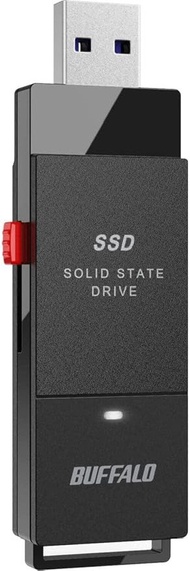 BUFFALO 外接式固態硬碟500GB  1TB 2TB - 高達 600MB/s - USB-C - USB-A - USB 3.2 Gen 2 (相容於 PS4 / PS5 / Windows/