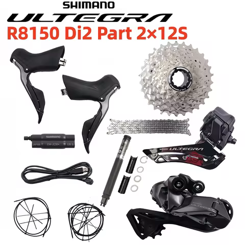 Shimano Ultegra R8150 Di2 Groupset 2x12S R8150 Shifter R8150 FD RD R8100 Cassette M8100 Chain No Cra