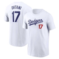 t shirt baju lelaki tshirt lelaki Liga Baseball Dodgers Los Angeles Dodgers 17 # Ohtani Shohei T-shi