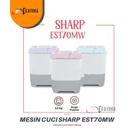 MESIN CUCI SHARP 2 TABUNG 70MW 80MW 90MW - (7KG) EST70MW EST80MW || MEDAN FREE ONGKIR