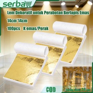 Gold foil paper decoration paper gold foil paper paper gold leaf foil/ 14x14 cm contains 100 sheets 