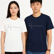 Unisex Casual Crew Neck T-Shirt with Geometric "Balance" DTF Print Summer Outdoor Wear Tee