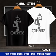 100% Premium Cotton Baju T Shirt Lelaki Oversize Plus Size Style Viral TA0091 One Piece Luffy