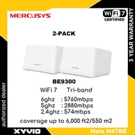 MERCUSYS Halo H47BE BE9300 Whole Home Mesh Wi-Fi 7 System Router