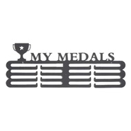 CIFbuy Wall Mount Medal Holder Display Rack for Sports Award Ribbons Storage Organizer