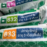 อาหารปลาดุก เล็ก 831 กลาง 832 ใหญ่ 833 อาหารสัตว์ผสมสำเร็จรูปชนิดเม็ดลอย