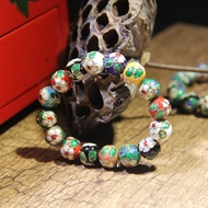 Copper-body Cloisonné Enamel Vintage Bracelet | Beijing Filigree, Retro Ethnic Style, Ready-to-Wear 