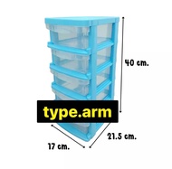 กล่องลิ้นชักพลาสติกสี ขนาดเล็ก ทรงสูง ตู้ลิ้นชักพลาสติก กล่องใส่ของอเนกประสงค์ขนาด 5 ชั้น(ถอดประกอบไ