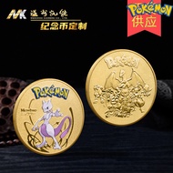 Đồng xu vàng Pokemon Mewtow kỹ niệm nhật bản nhân tạo thần thoại nặng tay tặng kèm họp bảo vệ 2030