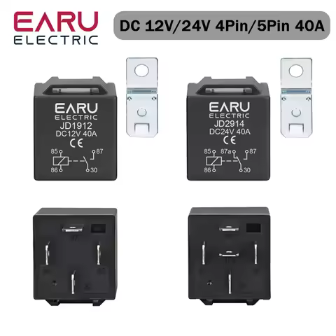 4 5 Pin 4P 5P 40A Waterproof Car Relay Long Life Automotive Relays Normally Open DC 12V 24V Relay Fo