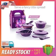 Tupperware Purple Royale Petit Serveware Set with Gift Box - Microwaveable |Purple Royale Petit Serving Bowl (4) 150ml