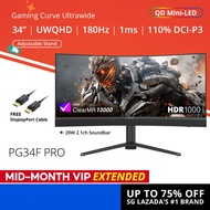 PRISM+ PG34F PRO 34" 180Hz Ultrawide Monitor [3440 X 1440]