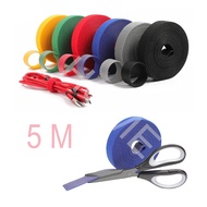 5 Meter/Roll Reusable Ties Hook and Loop Fastener Tape Nylon Velcros Cable Ties Velcros Strap Wire T