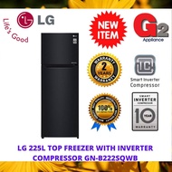 LG 225L Top Freezer with Inverter Compressor GN-B222SQWB - LG WARRANTY MALAYSIA