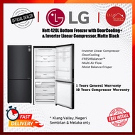 LG 2 Door Fridge GC-B529NQCZ Gross 454L Bottom Freezer Inverter Linear Compressor GCB529NQCZ Peti Sejuk