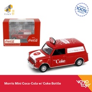 AR2158 Tiny Diecast Morris Mini Cooper Coca-Cola w/ Coke Bottle COKE030