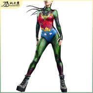 Halloween Wonder Woman Costume - Digital Print Bodysuit