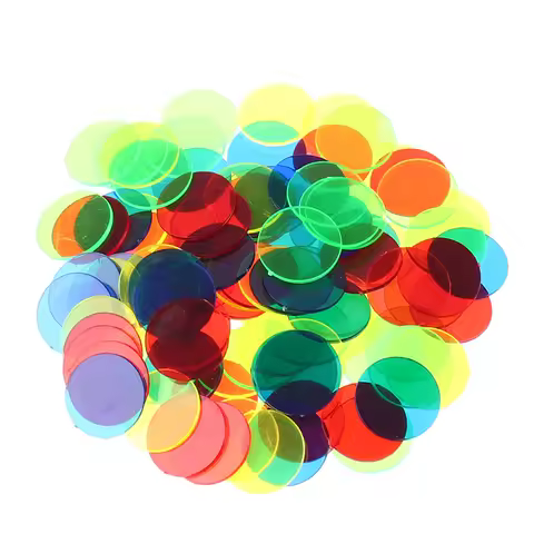100Pcs Montessori Education Math Toys Learning Resources Color Bingo Chip Supply‘