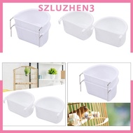 [Szluzhen3] 2x Bird Food Feeding Bowl, Bird Cage Accessories, Bird Cage Feeding Bowl, Parrot Cage Feeder, for Parrots, Budgies, Nymphs