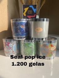 PLASTIK SEALER GELAS POP ICE/SEAL PRESS/PLASTIK LID CUP/PLASTIK SEAL CUP/SEAL PLASTIK CUP/ 1.200 GEL