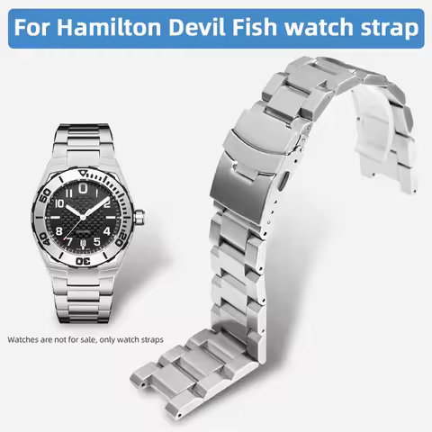 Stainless steel Bracelet for Hamilton Devil Fish watch band Khaki Navy H787160 H786150 modified meta