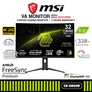 MSI MAG 321CUPDF 31.5-inch Dual Mode UHD 160Hz/FHD 320Hz Curved VA Gaming Monitor (3Yrs MSI Warranty