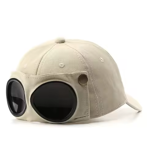 Summer Personality Baseball Cap Aviator Hat with Sunglasses Unisex Outdoor Sports Cap